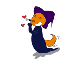 Fox and Witch Spoon Animated sticker #15541423