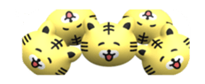 The sticker of tiger face in baloon sticker #15541633