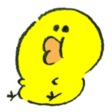 Loose and cute chick stamp sticker #15542660