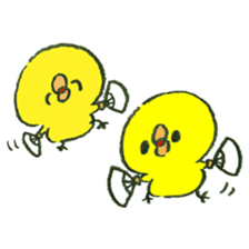 Loose and cute chick stamp sticker #15542663