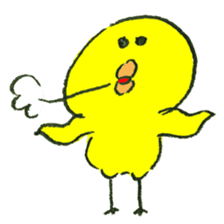 Loose and cute chick stamp sticker #15542680