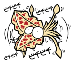 oval squid (aori ika) sticker no.4 YAEN sticker #15542842