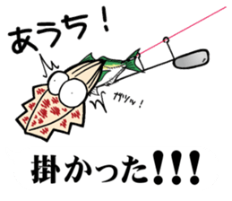 oval squid (aori ika) sticker no.4 YAEN sticker #15542850