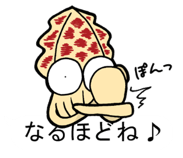 oval squid (aori ika) sticker no.4 YAEN sticker #15542865