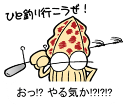 oval squid (aori ika) sticker no.4 YAEN sticker #15542877