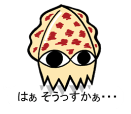oval squid (aori ika) sticker no.4 YAEN sticker #15542880