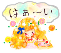 Cute girl ''Hina''&rabbit ''Ru'' sticker #15543790