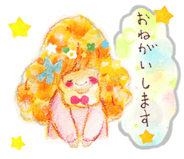 Cute girl ''Hina''&rabbit ''Ru'' sticker #15543792