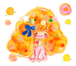 Cute girl ''Hina''&rabbit ''Ru'' sticker #15543799