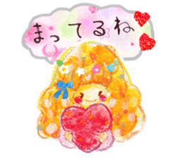 Cute girl ''Hina''&rabbit ''Ru'' sticker #15543805