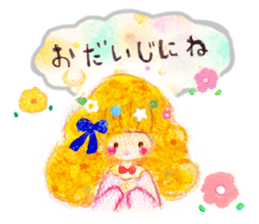 Cute girl ''Hina''&rabbit ''Ru'' sticker #15543807