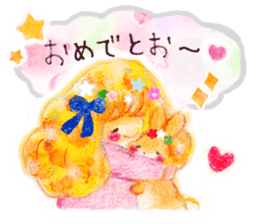 Cute girl ''Hina''&rabbit ''Ru'' sticker #15543808