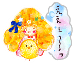 Cute girl ''Hina''&rabbit ''Ru'' sticker #15543818
