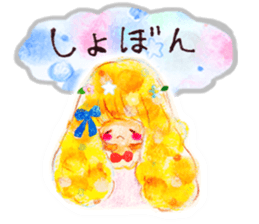 Cute girl ''Hina''&rabbit ''Ru'' sticker #15543820