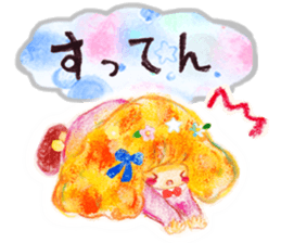 Cute girl ''Hina''&rabbit ''Ru'' sticker #15543822