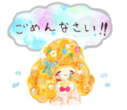 Cute girl ''Hina''&rabbit ''Ru'' sticker #15543825