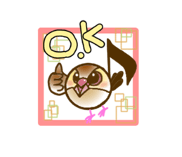 Javasparrow and music sticker #15544980