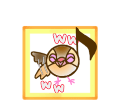 Javasparrow and music sticker #15544984