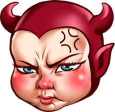 BaBy Demon Funny Face sticker #15545012