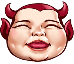 BaBy Demon Funny Face sticker #15545014