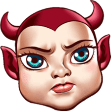 BaBy Demon Funny Face sticker #15545015