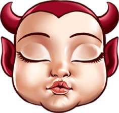 BaBy Demon Funny Face sticker #15545016