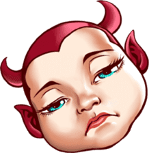 BaBy Demon Funny Face sticker #15545024