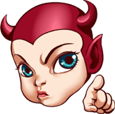 BaBy Demon Funny Face sticker #15545025