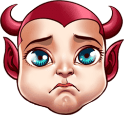 BaBy Demon Funny Face sticker #15545026