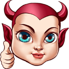 BaBy Demon Funny Face sticker #15545027