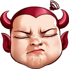 BaBy Demon Funny Face sticker #15545029