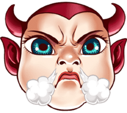 BaBy Demon Funny Face sticker #15545031