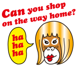 bilingual orangutan sticker #15545545