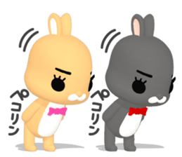 3D Rabbit Lapin & Bunny sticker #15547733