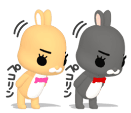 3D Rabbit Lapin & Bunny sticker #15547733