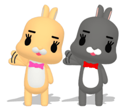 3D Rabbit Lapin & Bunny sticker #15547747