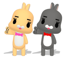 3D Rabbit Lapin & Bunny sticker #15547747