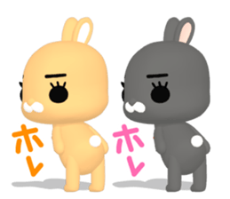 3D Rabbit Lapin & Bunny sticker #15547761