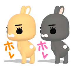 3D Rabbit Lapin & Bunny sticker #15547761