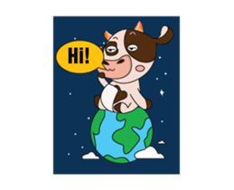 The Lovely Dairy Cow Animated sticker #15549058