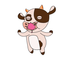 The Lovely Dairy Cow Animated sticker #15549059