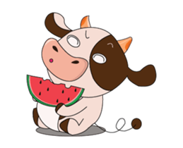 The Lovely Dairy Cow Animated sticker #15549061