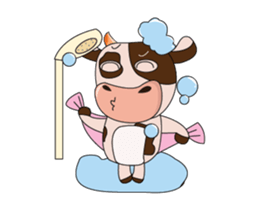 The Lovely Dairy Cow Animated sticker #15549063