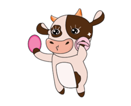 The Lovely Dairy Cow Animated sticker #15549064