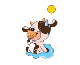 The Lovely Dairy Cow Animated sticker #15549067