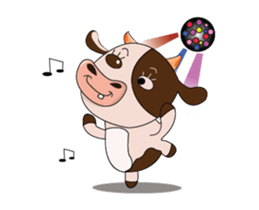 The Lovely Dairy Cow Animated sticker #15549069
