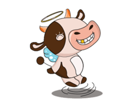 The Lovely Dairy Cow Animated sticker #15549072
