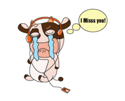 The Lovely Dairy Cow Animated sticker #15549073