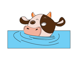 The Lovely Dairy Cow Animated sticker #15549074