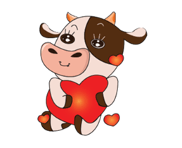 The Lovely Dairy Cow Animated sticker #15549077